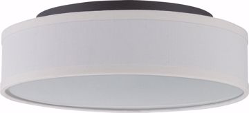 Picture of NUVO Lighting 62/525 Heather - LED Flush Fixture with White Linen Shade