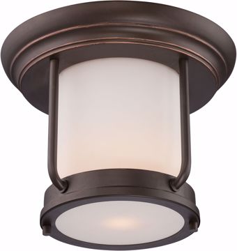 Picture of NUVO Lighting 62/633 Bethany - LED Outdoor Flush Fixture with Satin White Glass