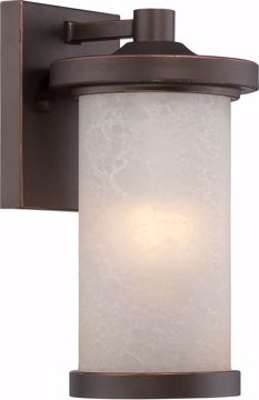 Picture of NUVO Lighting 62/641 Diego - LED Outdoor Small Wall with Satin Amber Glass