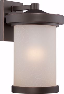 Picture of NUVO Lighting 62/642 Diego - LED Outdoor Large Wall with Satin Amber Glass