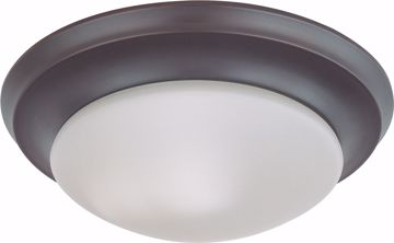 Picture of NUVO Lighting 62/787 LED Light Fixture; 12" Flush Mounted; Frosted Glass; Mahogany Bronze Finish; 120-277 Volts