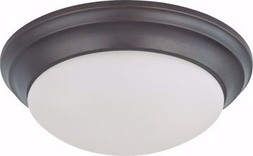 Picture of NUVO Lighting 62/789 LED Light Fixture; 14" Flush Mounted; Frosted Glass; Mahogany Bronze Finish; 120-277 Volts