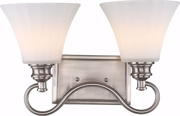 Picture of NUVO Lighting 62/802 Tess 2-Light Vanity; Brushed Nickel Finish