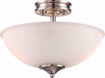 Picture of NUVO Lighting 62/808 Tess Semi Flush; Brushed Nickel Finish