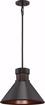 Picture of NUVO Lighting 62/857 Doral - Large LED Pendant; Dark Bronze / Copper Accent Finish