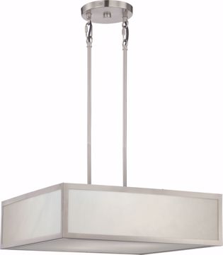 Picture of NUVO Lighting 62/893 Crate - LED Pendant Fixture with Gray Marbleized Acrylic Panels; Brushed Nickel Finish