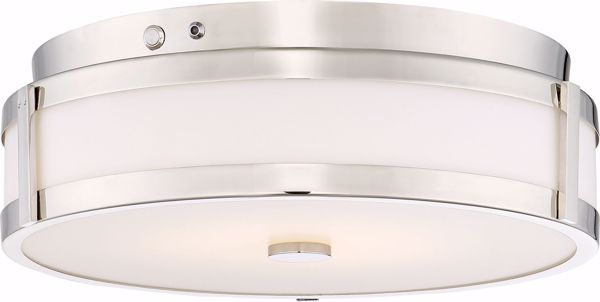 Picture of NUVO Lighting 62/975 LED Emergency Lighting; Flush Fixture; Polished Nickel Finish; Battery Backup Ready