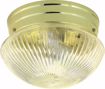 Picture of NUVO Lighting SF76/252 2 Light - 10" - Flush Mount - Medium Clear Ribbed Mushroom
