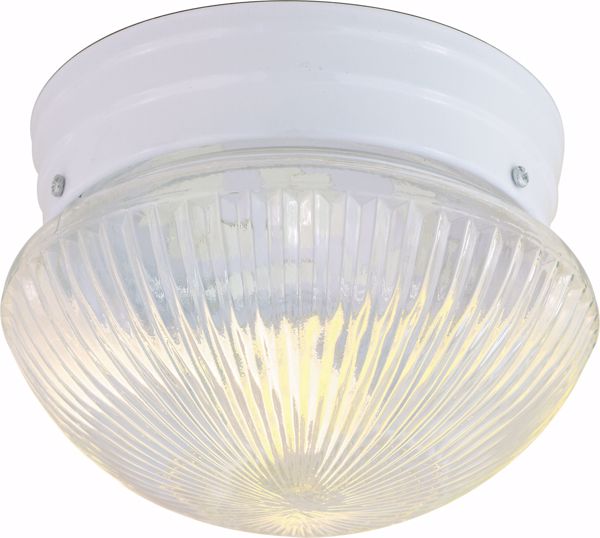 Picture of NUVO Lighting SF76/253 2 Light - 10" - Flush Mount - Medium Clear Ribbed Mushroom