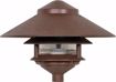 Picture of NUVO Lighting SF76/635 Pagoda Garden Fixture; Large 10" Hood; 1 light; 2 Louver; Old Bronze Finish