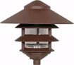 Picture of NUVO Lighting SF76/637 Pagoda Garden Fixture; Large 10" Hood; 1 light; 3 Louver; Old Bronze Finish