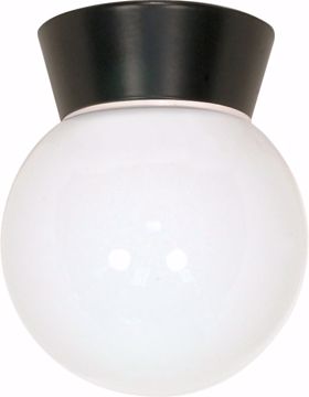 Picture of NUVO Lighting SF77/153 1 Light - 8" - Utility; Ceiling Mount - With White Glass Globe