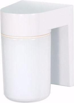 Picture of NUVO Lighting SF77/530 1 Light - 8" - Utility; Wall Mount - With White Glass Cylinder