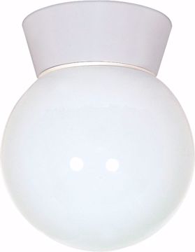 Picture of NUVO Lighting SF77/532 1 Light - 8" - Utility; Ceiling Mount - With White Glass Globe
