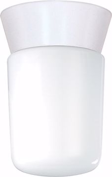 Picture of NUVO Lighting SF77/533 1 Light - 8" - Utility; Ceiling Mount - With White Glass Cylinder