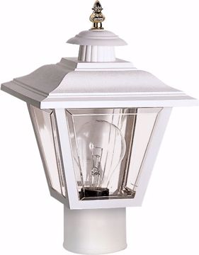 Picture of NUVO Lighting SF77/899 1 Light - 13" - Post Lantern - Coach Lantern with Brass Trimmed Acrylic Panels