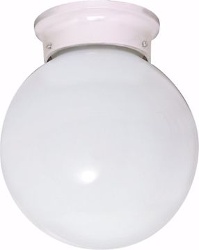 Picture of NUVO Lighting SF77/947 1 Light - 6" - Ceiling Fixture - White Ball