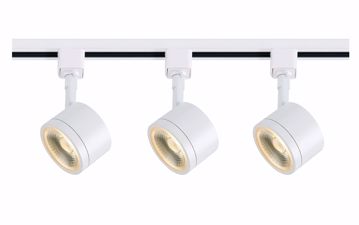 Picture of NUVO Lighting TK403 Track Lighting Kit; 12 watt LED; 3000K; 36 degree; Round shape; White finish