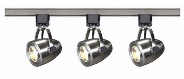 Picture of NUVO Lighting TK417 Track Lighting Kit; 12 watt LED; 3000K; 36 degree; Pinch back; Brushed Nickel finish