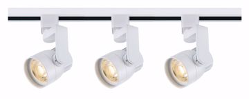 Picture of NUVO Lighting TK423 Track Lighting Kit; 12 watt LED; 3000K; 36 degree; Round shape with angle arm; White finish