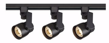 Picture of NUVO Lighting TK424 Track Lighting Kit; 12 watt LED; 3000K; 36 degree; Round shape with angle arm; Black finish