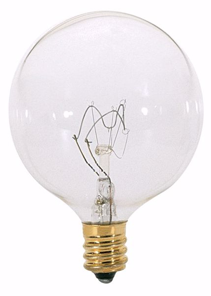 Picture of SATCO A3922 25W G16 1/2 2RD CAND Clear 130V Incandescent Light Bulb