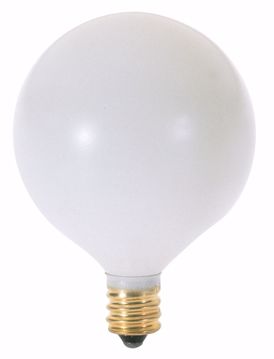 Picture of SATCO A3925 25W G16 1/2 2RD CAND WHT 130V Incandescent Light Bulb