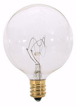 Picture of SATCO A3931 60W G16 1/2 CAND CLEAR 130V. Incandescent Light Bulb