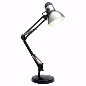 Picture of SATCO Lighting SF76/358 Swing Arm Drafting Lamp; 1 Light; Steel / Black; Adjustable height