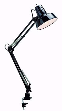 Picture of SATCO Lighting SF76/359 Swing Arm Drafting Lamp - 1 Light - Black; Adjustable height; Clamp base