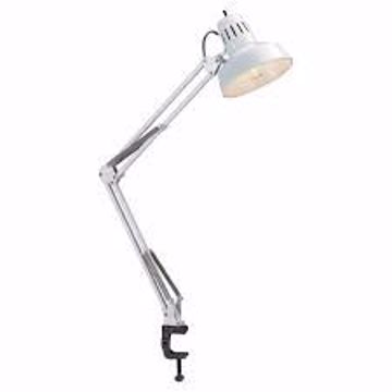 Picture of SATCO Lighting SF76/360 Swing Arm Drafting Lamp - 1 Light - White Adjustable height; Clamp base