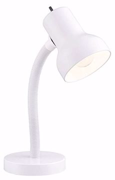 Picture of SATCO Lighting SF77/538 Goose Neck Desk Lamp; White Finish