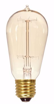 Picture of SATCO S2423 60ST19/CL/15S/120V VINTAGE Incandescent Light Bulb