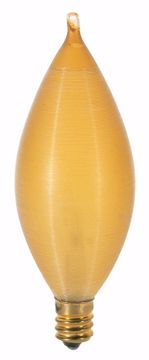 Picture of SATCO S2706 25W C-11 AMBER SATCO-ESC CAND Incandescent Light Bulb