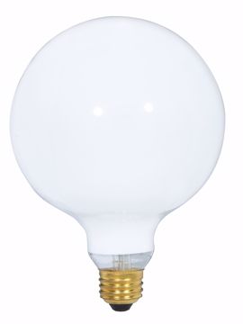 Picture of SATCO S3000 25W G-40 WHITE Incandescent Light Bulb