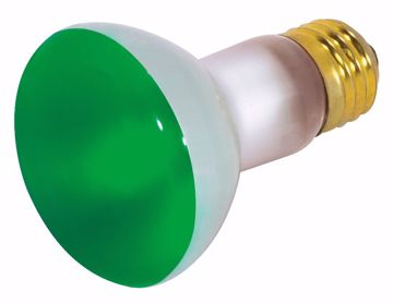 Picture of SATCO S3201 50R20 GREEN Standard BASE Incandescent Light Bulb