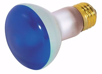 Picture of SATCO S3202 50R20 BLUE Standard BASE Incandescent Light Bulb