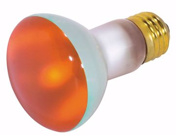 Picture of SATCO S3203 50W R20 Standard AMBER Incandescent Light Bulb