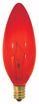 Picture of SATCO S3219 25W CAND Torpedo RUBY RED Incandescent Light Bulb