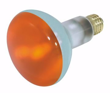 Picture of SATCO S3239 75W BR30 Standard AMBER Incandescent Light Bulb