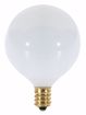 Picture of SATCO S3261 40W G16 1/2 CAND GLOSS WHT Incandescent Light Bulb