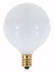 Picture of SATCO S3271 60W G16 1/2 CAND GLOSSY WHITE Incandescent Light Bulb