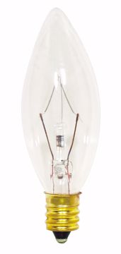 Picture of SATCO S3346 25 WATT CLEAR PETITE B8 Incandescent Light Bulb