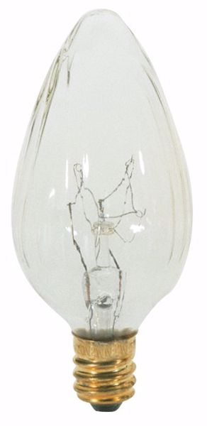 Picture of SATCO S3360 15W F10 CAND Clear Incandescent Light Bulb