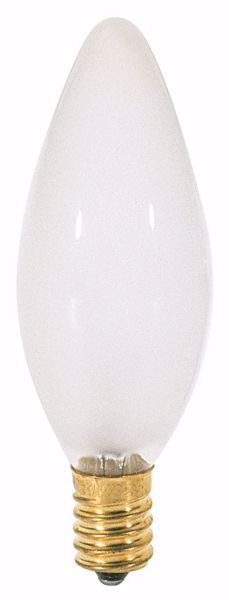 Picture of SATCO S3382 60W Torpedo  Frosted EURO E-14 Incandescent Light Bulb