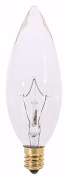 Picture of SATCO S3386 25W Torpedo CAND. CLEAR 220 VOLT Incandescent Light Bulb