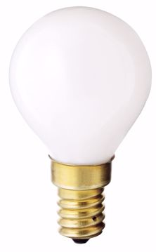 Picture of SATCO S3398 40W G-14 WHITE E-14 130V Incandescent Light Bulb