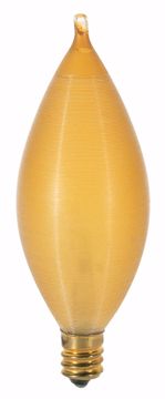 Picture of SATCO S3406 SATCOESCENT 25W C11 CB AMBER Incandescent Light Bulb