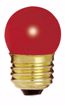 Picture of SATCO S3611 7 1/2W S11 Standard RED Incandescent Light Bulb