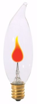 Picture of SATCO S3656 3W TT CAND Clear FLICKER Incandescent Light Bulb